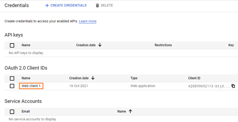 Client ID & Client Secret